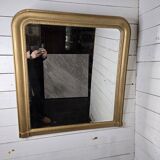 Old Louis Philippe style gilded mirror beveled mirror
