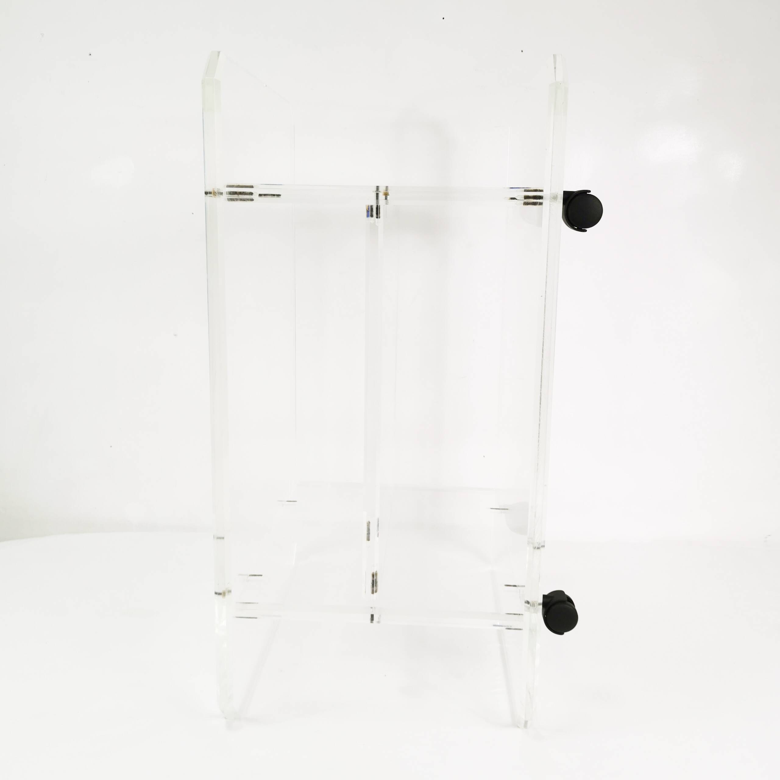 Plexiglass audio-TV cabinet, Italy, 1970s.