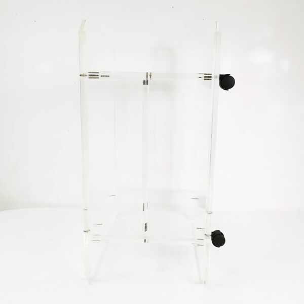 Meuble audio-TV en plexiglas, Italie, années 1970.