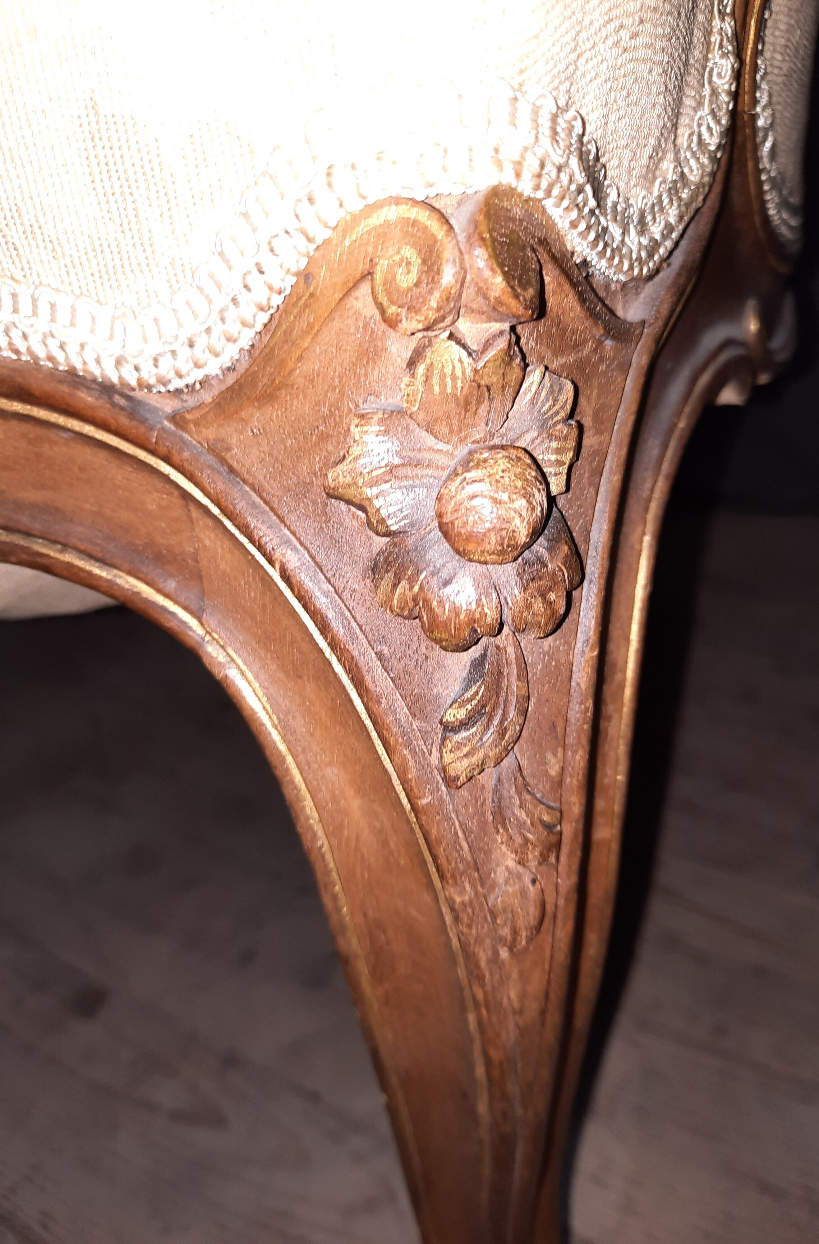 Pair of Louis XV style armchairs