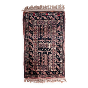 Tapis vintage fait main Baloutche 50x84 cm en laine - 1C1044
