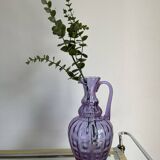 Grand pichet en verre d’Empoli violet