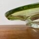 Mid-century modern crystal fruit bowl by Rene Delvenne for Val Saint Lambert, Belgium, 1960s.