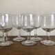 Set de 6 verres tulipe comptoir de bistrot  1950 en verre irrégulier