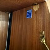 Meuble mural avec secrétaire par Louis van Teeffelen pour Wébé, années 60.