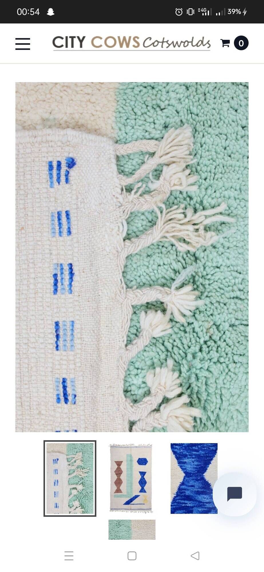 Tapis azilal fait à la main traditionnel 250cm x 150cm