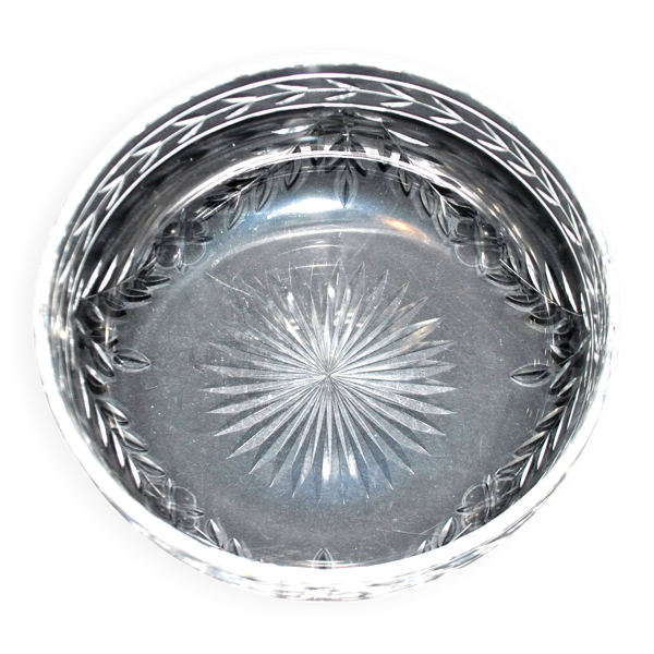 Saladier coupe en cristal de saint louis modèle guirlande de laurier 1930