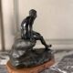 Hermès au repos, bronze Grand Tour, patine noir et verte, XIXème siècle