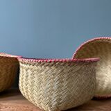 Set of 3 woven bamboo baskets