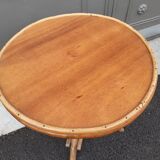 Table basse vintage années 70 en rotin