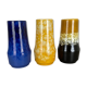 Set of Three Pottery Fat Lava "Supercolor" Vases Made by Scheurich Germany 1970s