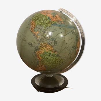 Columbus Paul Oestergaard 1950 vintage design illuminated glass globe