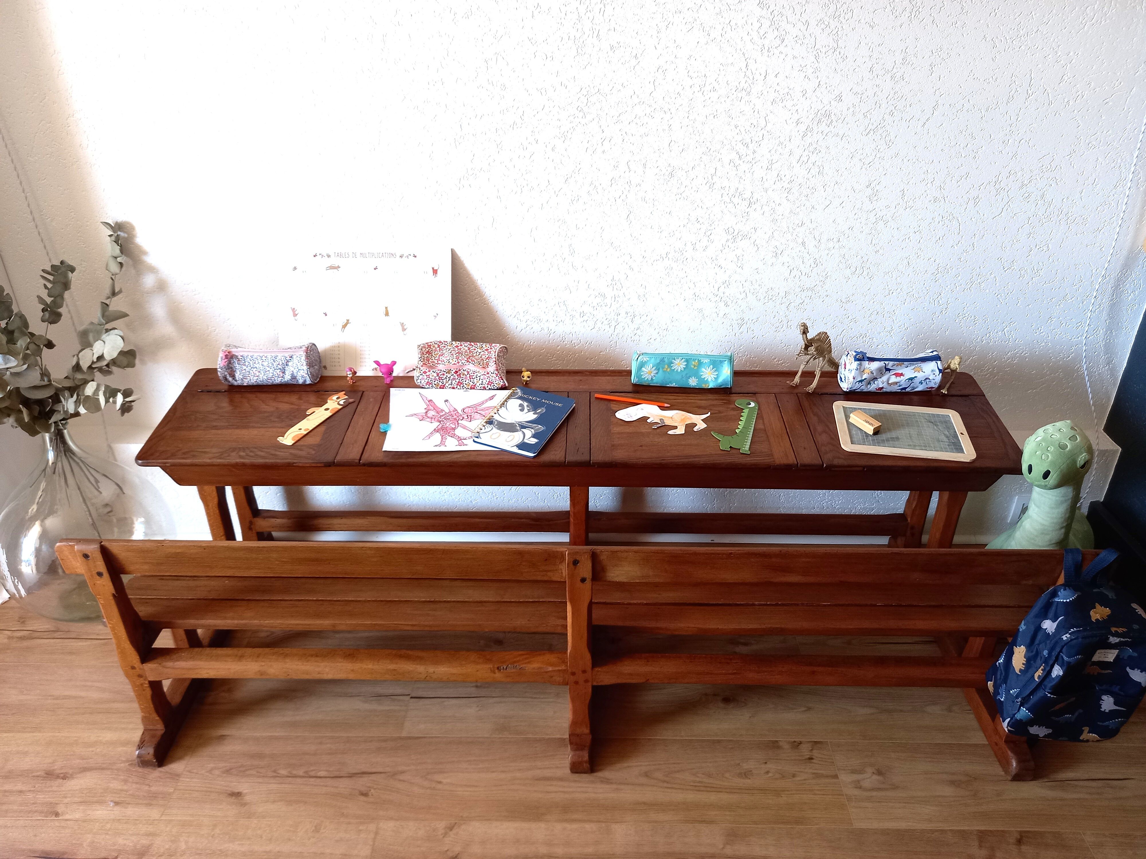 School desk 4 places