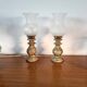 Pegasam SL Spain lamp – alabaster base and vintage engraved glass