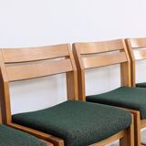 Set of 4 Maison Regain Vintage Chairs – Brutalist Solid Elm