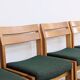 4 brutalist chairs by Maison Regain, vintage in solid elm.