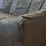 Italian leather sofa, three-seater, 1970s