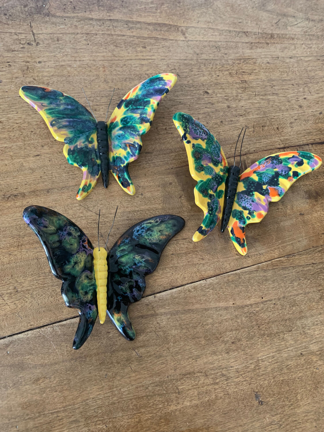 Ceramic butterflies - wall decoration