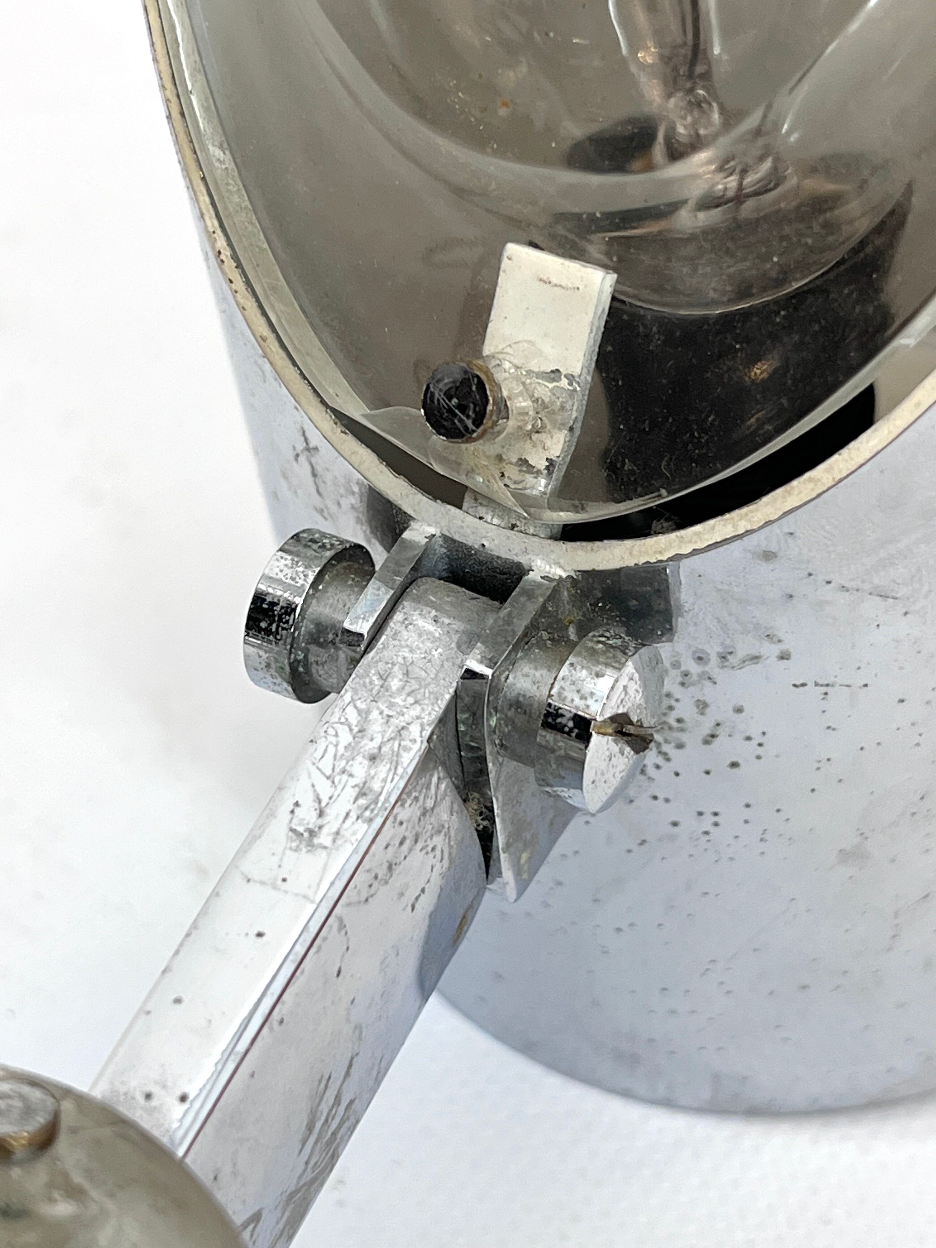 Modern chrome and glass table lamp by Stilkronen, Italy 1960s, Oscar Torlasco