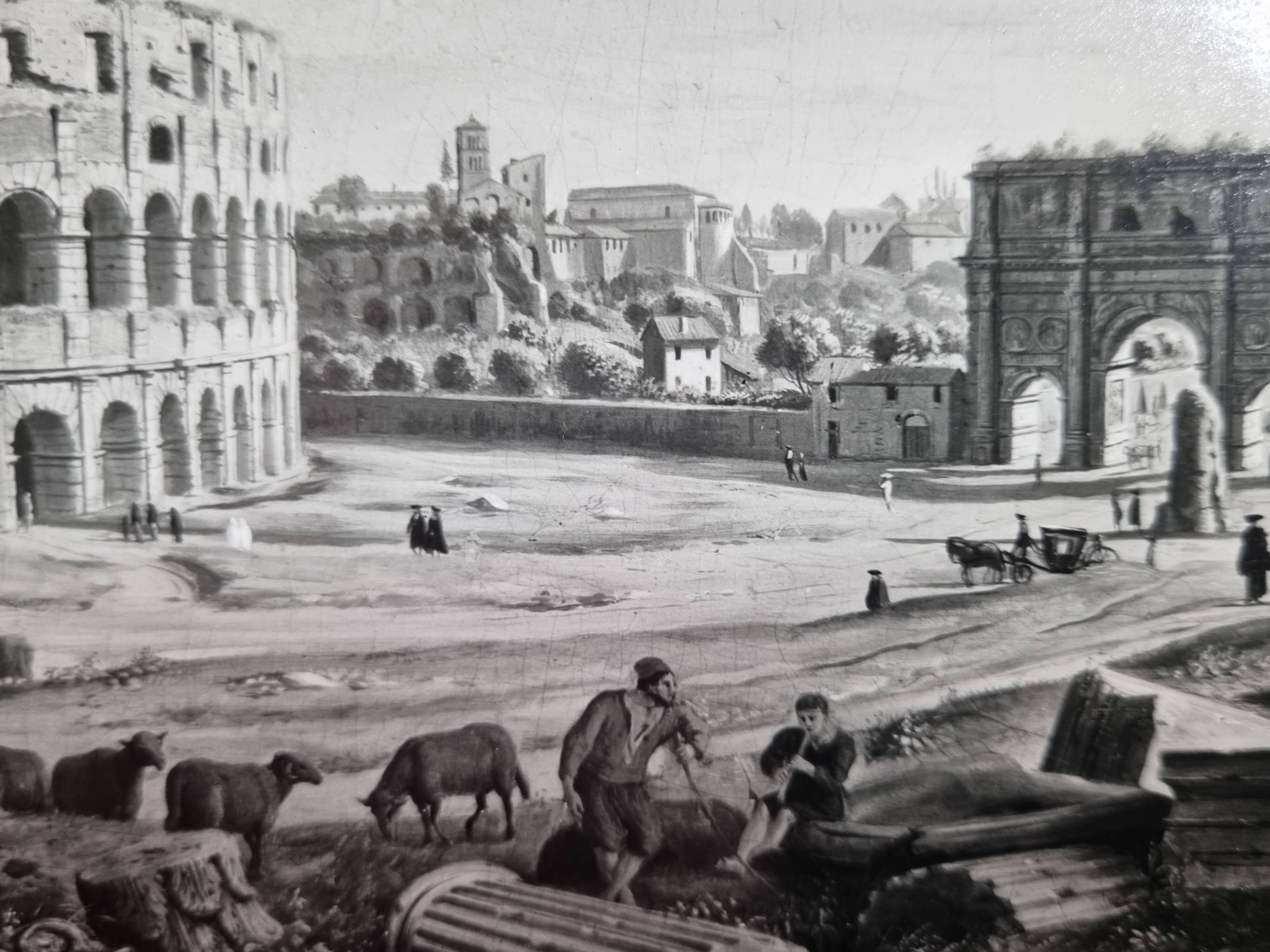 Art photography after Gaspar Van Wittel, "The Coliseum", 60s-70s