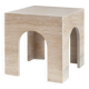 Table d'appoint en arc travertin