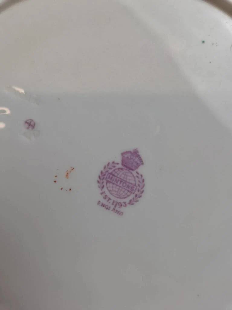 Mintons Green Cockatrice Cake Plate 4863 – Antique English Porcelain
