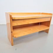 Vintage Pine Storage Bench, France, 1970s