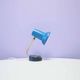 Turquoise metal table lamp Mathieu Mategot