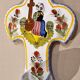 Henriot Quimper faience holy water font 20th century