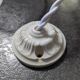 Antique pendant lampshade with opaline disc, diameter 25.5 cm, art deco