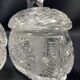 Bohemian crystal perfume bottle toiletry set with diamond-cut tips