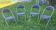 Set of 4 folding chairs from the Souvignet brand, 1970s.