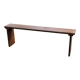 Brutalist bench of the 30s in solid mahogany