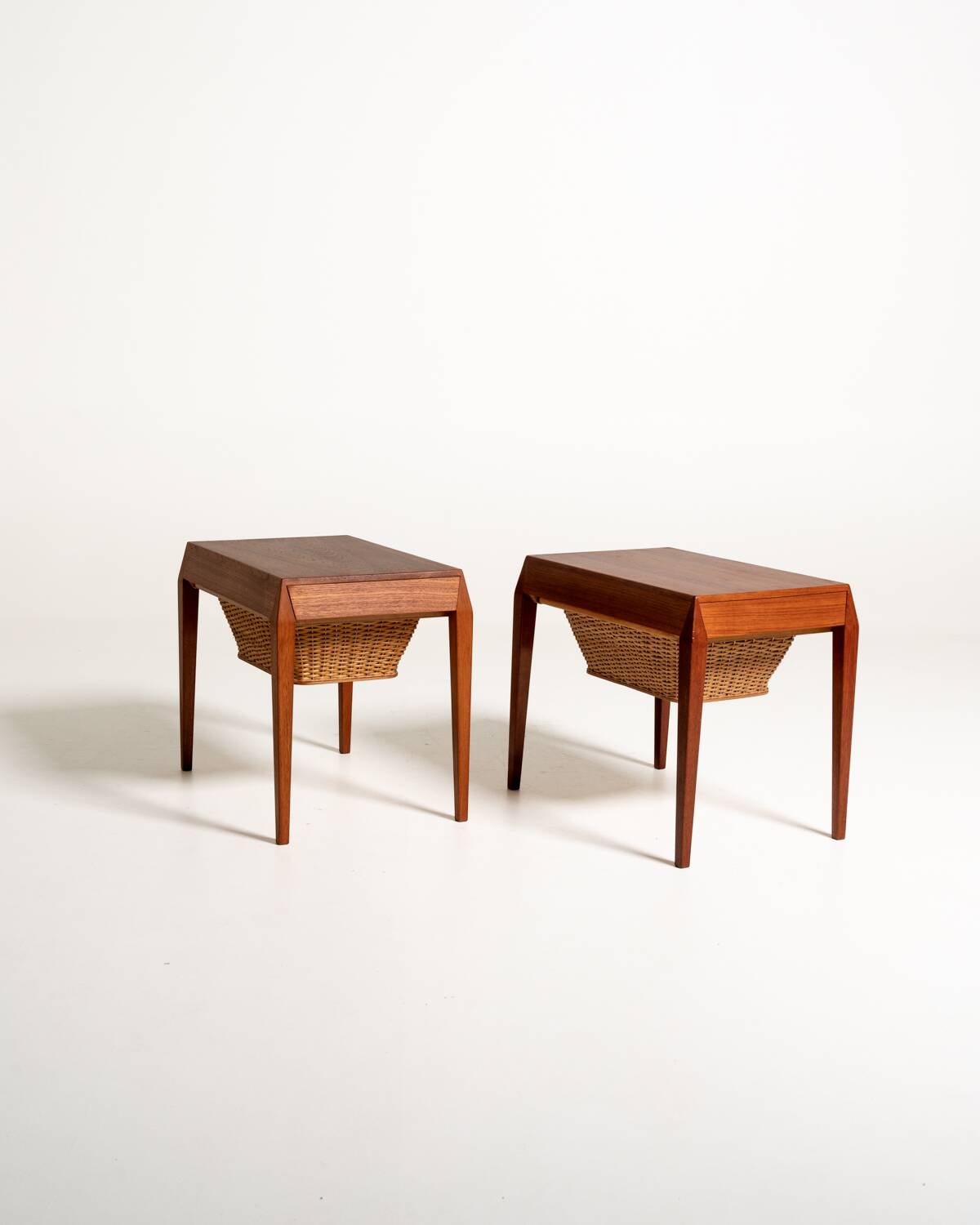 Pair of model 35 bedside tables by Severin Hansen for Haslev, 1960s