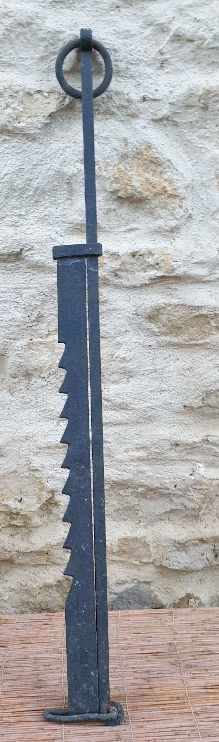 Fireplace rack, wrought iron