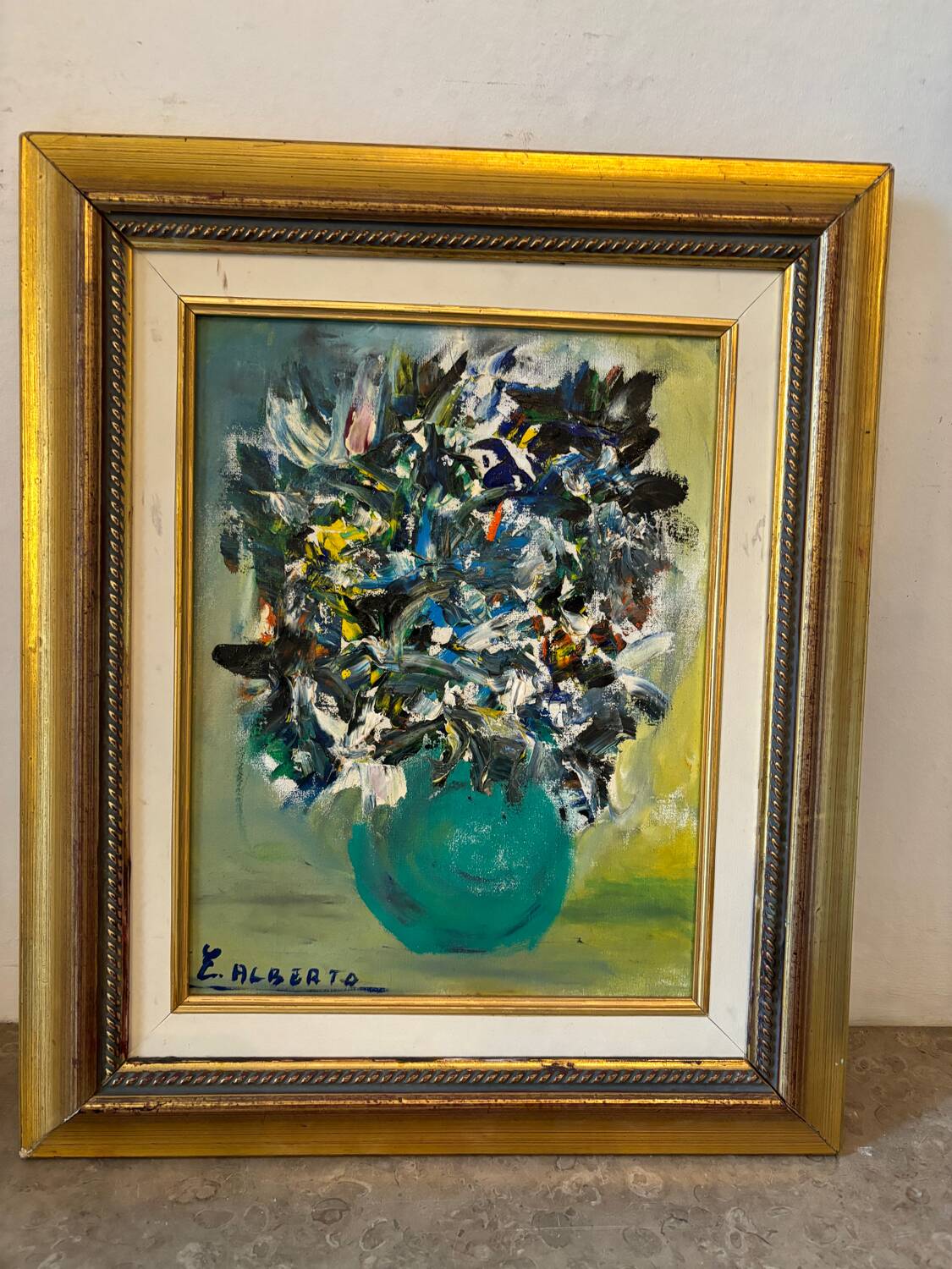 Bouquet of flowers signed Alberto