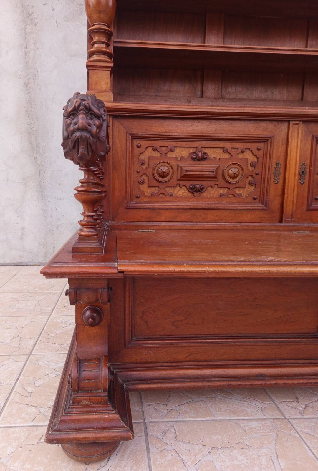 Renaissance walnut bank safe library
