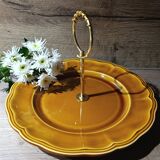 Louis XV style honey/ochre Lunéville cake stand 🍰 with handle