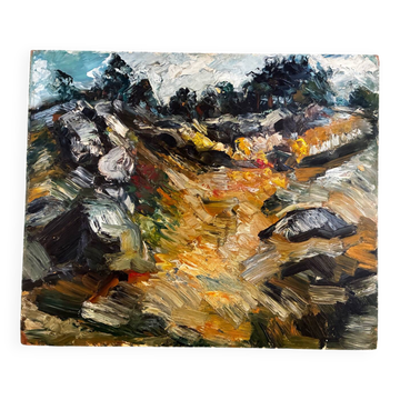 Barbizon landscape painting 1964
