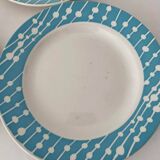 4 flat plates stamped Digoin Sarreguemines, Domremy model