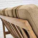 1970s, Danish 3 seater sofa, original very good condition, wool, oak.