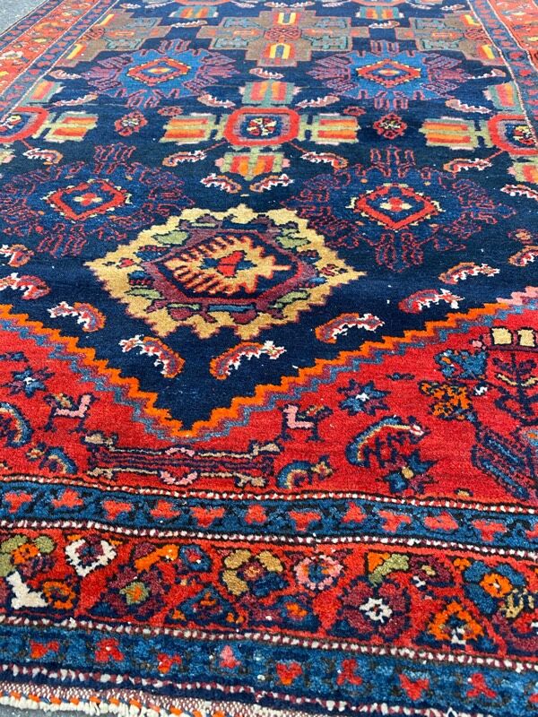 Carpet old Persian Malayer corridor 109x525 cm