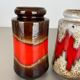 Set of three Vintage Pottery Fat Lava Vases Made by Scheurich, Germany, 1970s