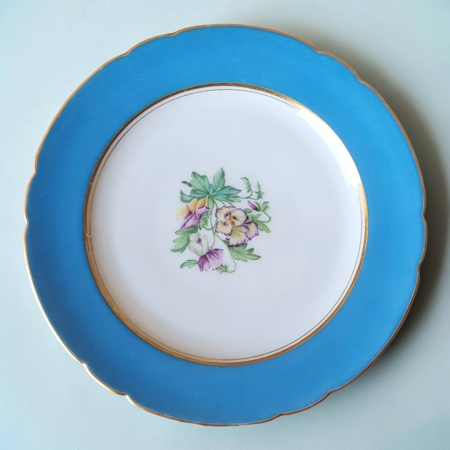 6 dessert plates in porcelain Old Paris 19th century