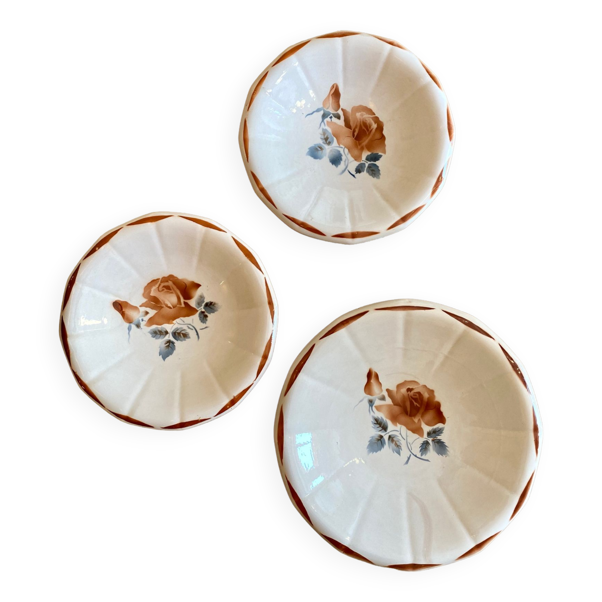 Set of 3 vintage hollow dishes from Digoin