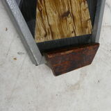 art deco metal mirror tray and fixed under glass