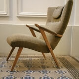 Zig Zag Chair taupe Scandinavian years 50/60