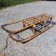 Old large sled in solid beech - 111 cm