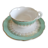 Tasse et sous tasse digoin "véritable opaque"