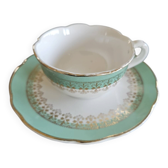 Digoin cup and saucer "true opaque"
